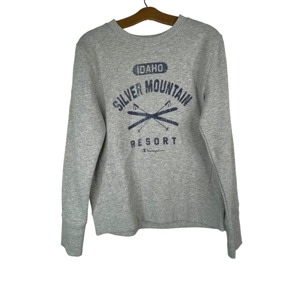 Champion Silver Mountain Pullover Sweatshirt Size Medium Gray Crewneck NEW